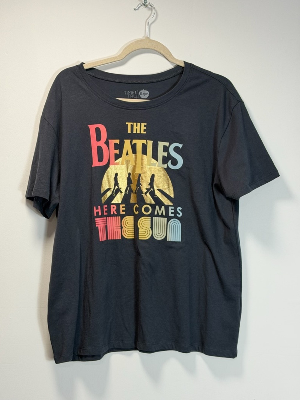 Time and Tru Black Beatles "Here Comes the Sun" Graphic Tee